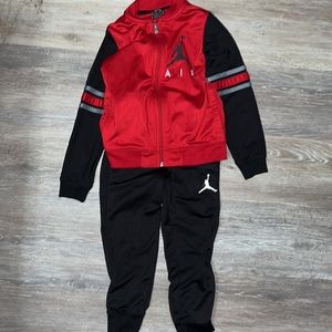 Jordan Tracksuit full zip jacket Jordan symbol on chest area Red Black Grey 4-5